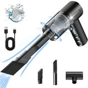 Christmas Savings! SHENGXINY Vacuum Cleaner Clearance Cordless Handheld Car Vacuum Cleaner, 120W Powerful Suction Small Car Vacuum Cleaner, Mini Dusts Buster With USB Portable Vacuum Cleaner Black